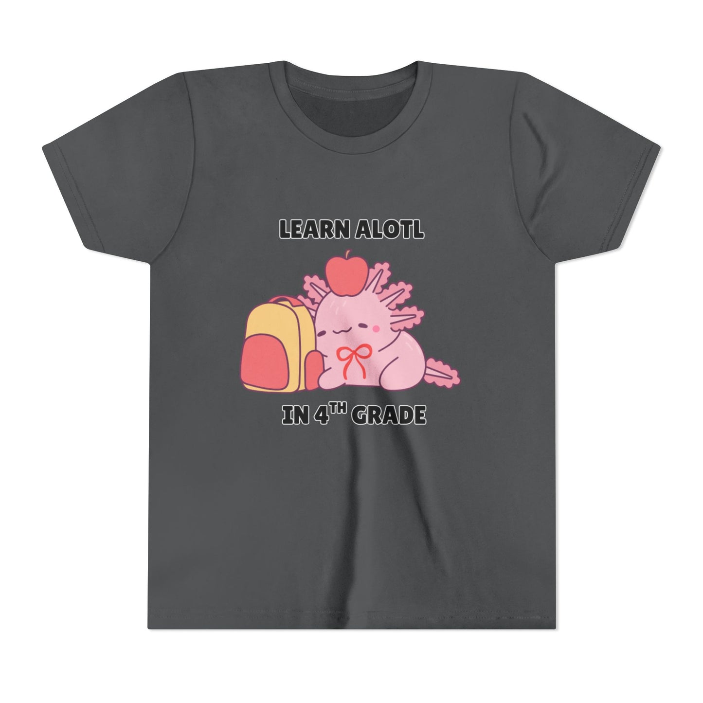 Learn Alotl in -- Grade (Customizable) Axolotl Back to School Youth Short Sleeve Tee