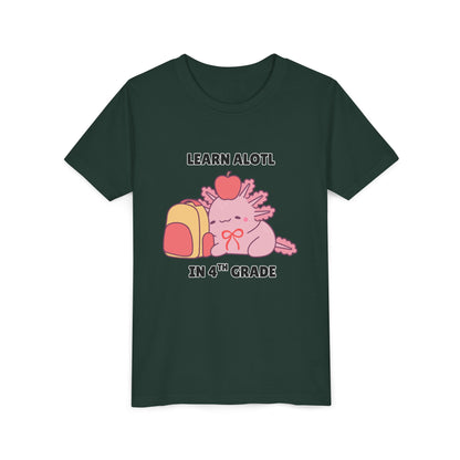 Learn Alotl in -- Grade (Customizable) Axolotl Back to School Youth Short Sleeve Tee