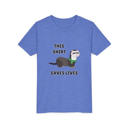 Funny Animal Youth Tee, 'This Shirt Saves Lives' T-Shirt, Cute Kids Shirt, Animal Lover Gift, Animal Rescue
