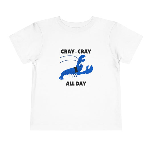 Toddler Sizes: Cray Cray All Day Crayfish Mini Lobster T-Shirt, Cray Cray All Day Tee, Blue Crayfish, Cute Kids Shirt, Funny Summer Shirt, Nautical Ocean Party Outfit, Gift for Little Ones