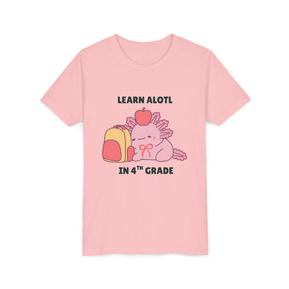 Learn Alotl in -- Grade (Customizable) Axolotl Back to School Youth Short Sleeve Tee