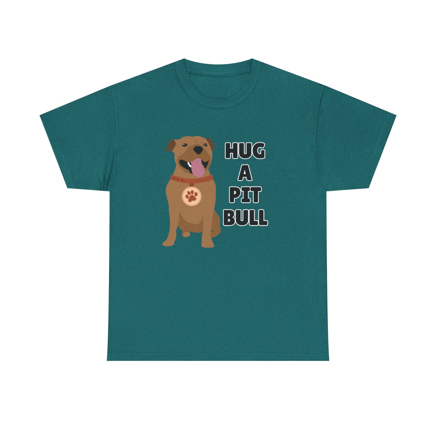 Adult Sizes: Hug a Pit Bull Tee, Animal Rescue T-Shirt, Pit Bull Adoption, Unisex Dog Lover Shirt, Funny Pet Owner Gift, Cute Animal Apparel, Adoption Awareness T-Shirt