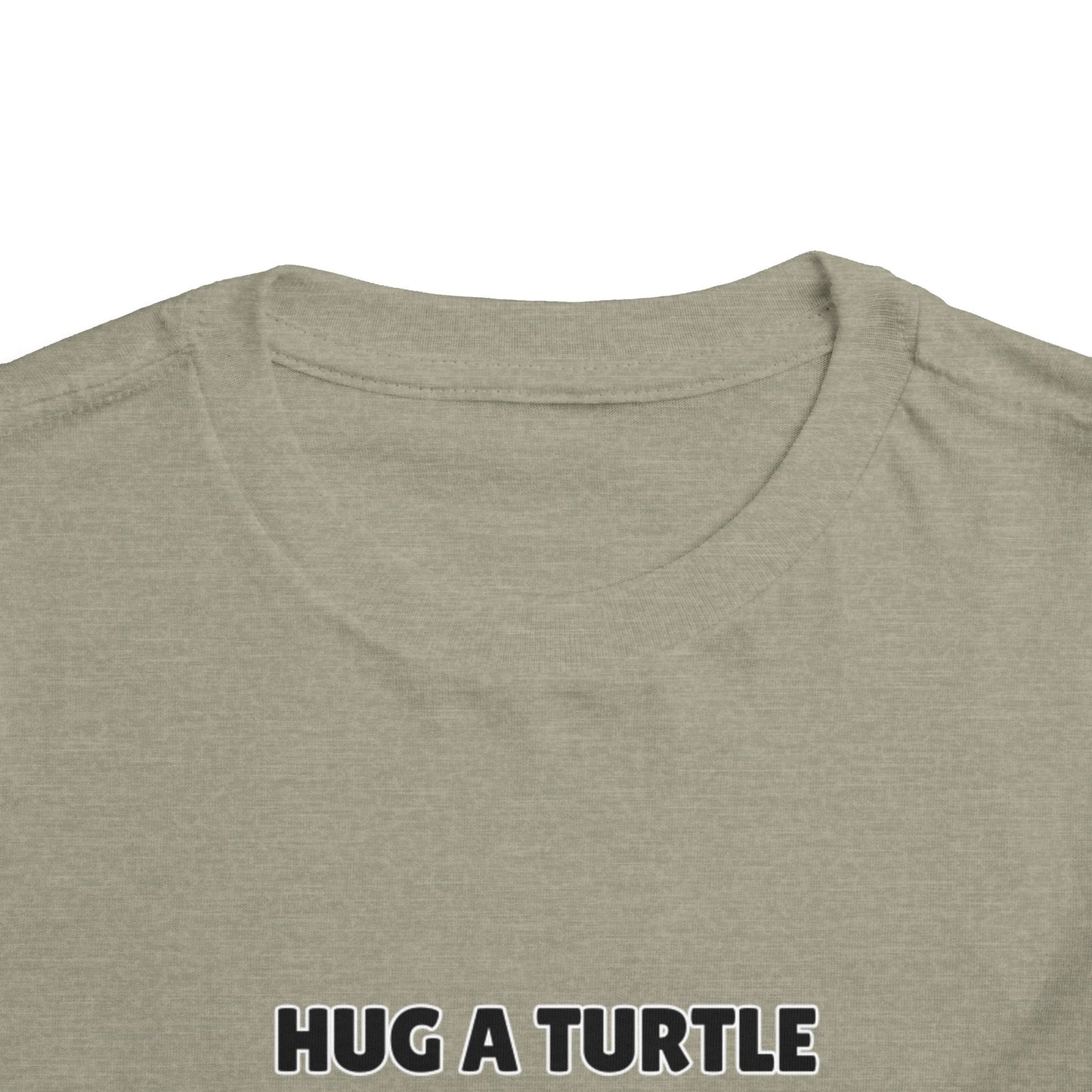 Toddler Sizes: Hug a Turtle Short Sleeve Tee - Hug a Turtle, Cute Kids Shirt, Funny Animal Tee, Eco-Friendly Gift, Summer Outfit
