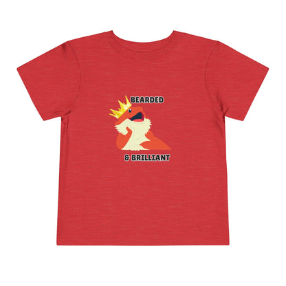 Toddler Sizes: Bearded & Brilliant Bearded Dragon Crown Toddler Tee - Fun Kids Reptile T-Shirt, Playdate Outfit, Unique Toddler Fashion, Cute Child's Clothing