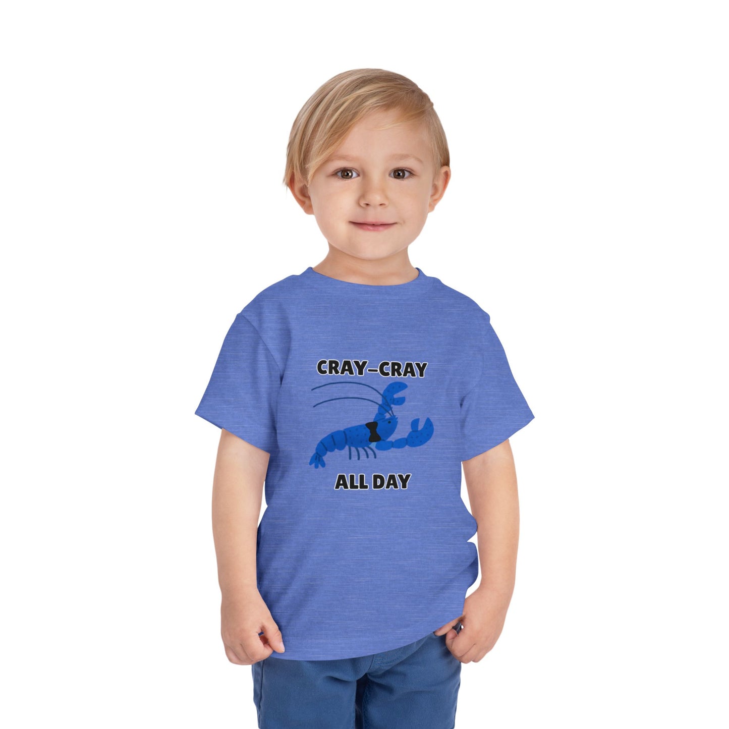Toddler Sizes: Cray Cray All Day Crayfish Mini Lobster T-Shirt, Cray Cray All Day Tee, Blue Crayfish, Cute Kids Shirt, Funny Summer Shirt, Nautical Ocean Party Outfit, Gift for Little Ones