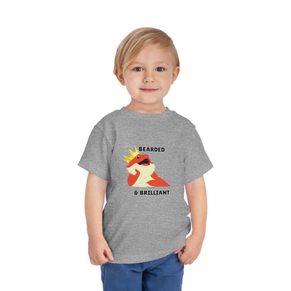 Toddler Sizes: Bearded & Brilliant Bearded Dragon Crown Toddler Tee - Fun Kids Reptile T-Shirt, Playdate Outfit, Unique Toddler Fashion, Cute Child's Clothing