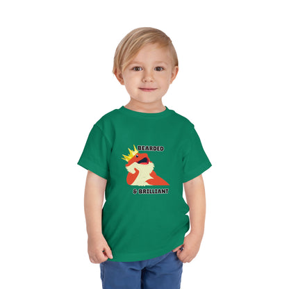 Toddler Sizes: Bearded & Brilliant Bearded Dragon Crown Toddler Tee - Fun Kids Reptile T-Shirt, Playdate Outfit, Unique Toddler Fashion, Cute Child's Clothing