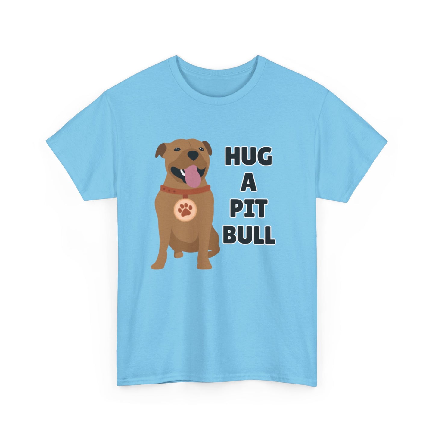 Adult Sizes: Hug a Pit Bull Tee, Animal Rescue T-Shirt, Pit Bull Adoption, Unisex Dog Lover Shirt, Funny Pet Owner Gift, Cute Animal Apparel, Adoption Awareness T-Shirt