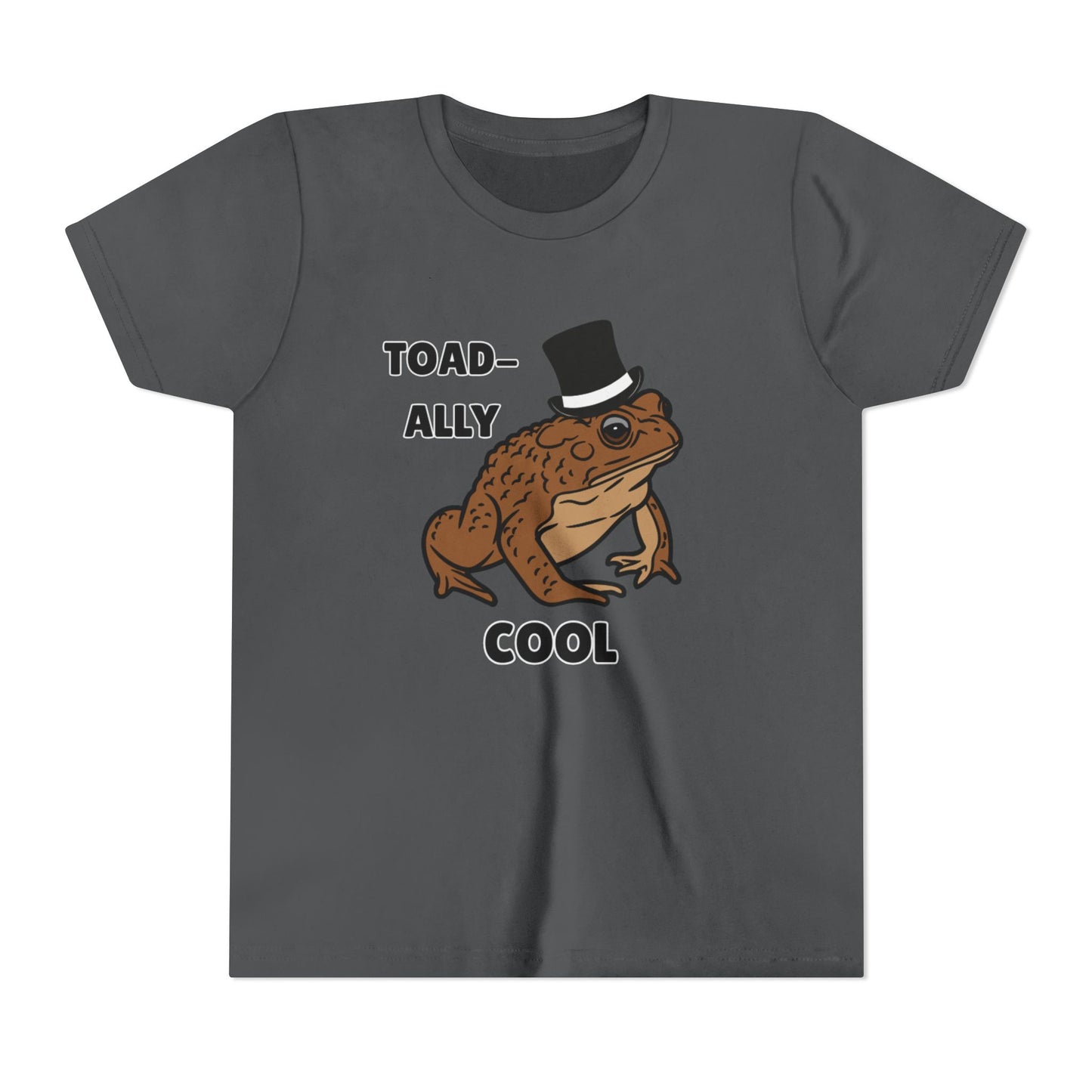 Toad-ally Cool Toad Youth Tee - Fun Frog Design Shirt for Kids, Funny Toad T-Shirt