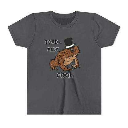 Toad-ally Cool Toad Youth Tee - Fun Frog Design Shirt for Kids, Funny Toad T-Shirt