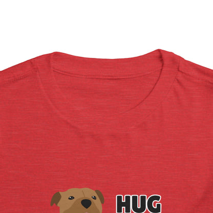 Toddler Sizes: Hug a Pitbull, Animal Rescue, Animal Adoption, Pit Bull Love Tee - Cute Short Sleeve Shirt for Kids, Animal Lovers Gift, Dog Lover Apparel, Playful Toddler Outfit, Funny Pet Tee