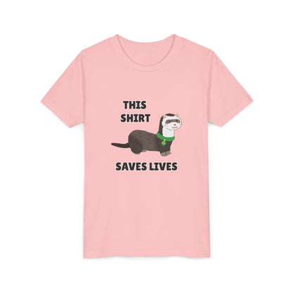 Funny Animal Youth Tee, 'This Shirt Saves Lives' T-Shirt, Cute Kids Shirt, Animal Lover Gift, Animal Rescue