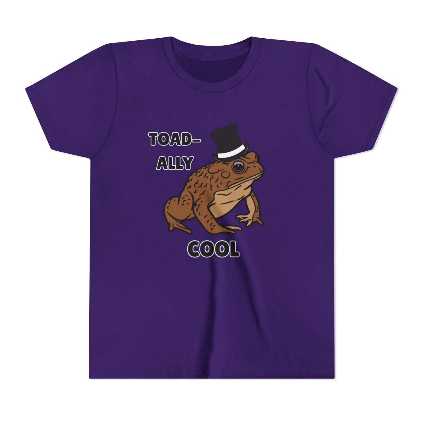 Toad-ally Cool Toad Youth Tee - Fun Frog Design Shirt for Kids, Funny Toad T-Shirt