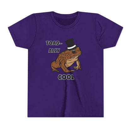 Toad-ally Cool Toad Youth Tee - Fun Frog Design Shirt for Kids, Funny Toad T-Shirt