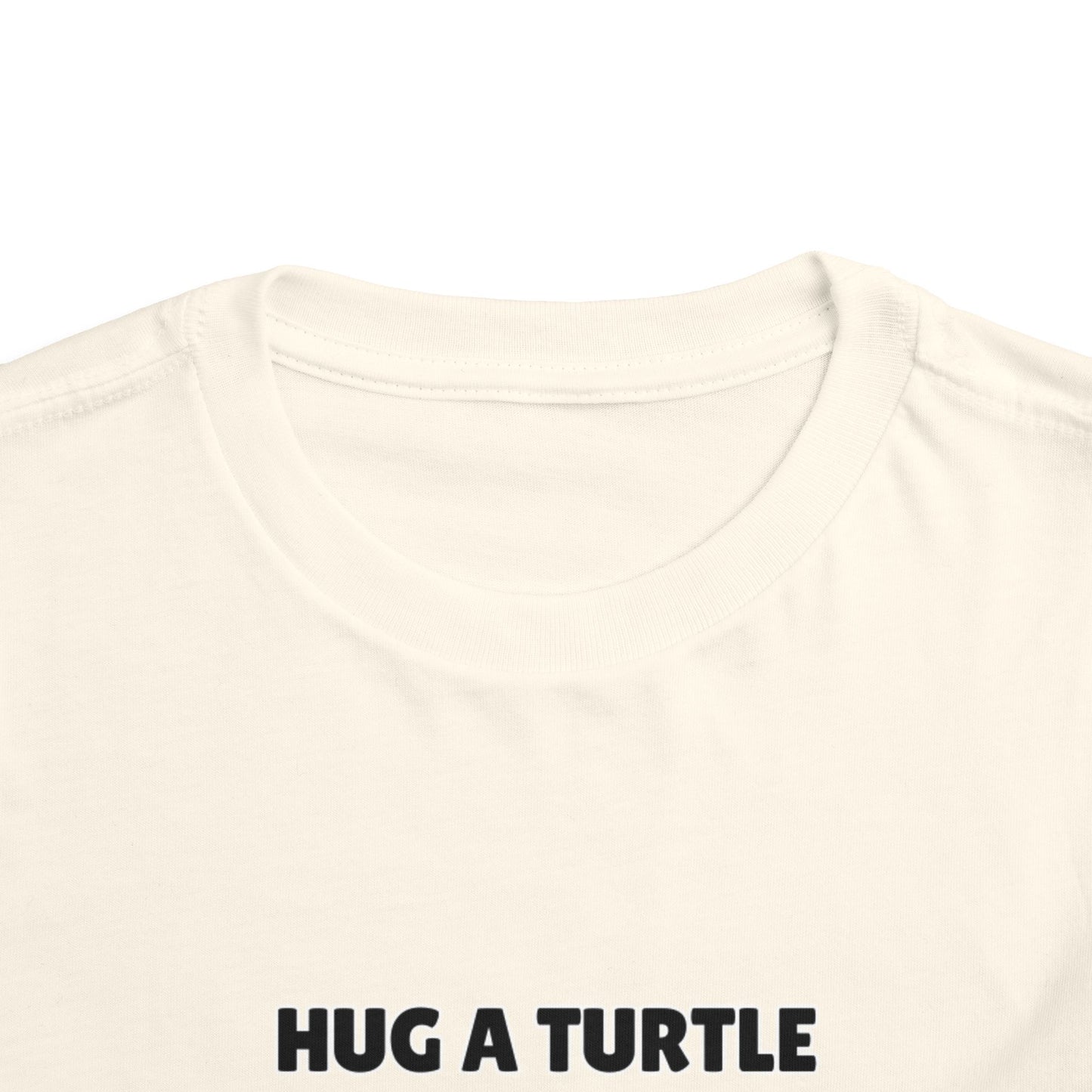 Toddler Sizes: Hug a Turtle Short Sleeve Tee - Hug a Turtle, Cute Kids Shirt, Funny Animal Tee, Eco-Friendly Gift, Summer Outfit