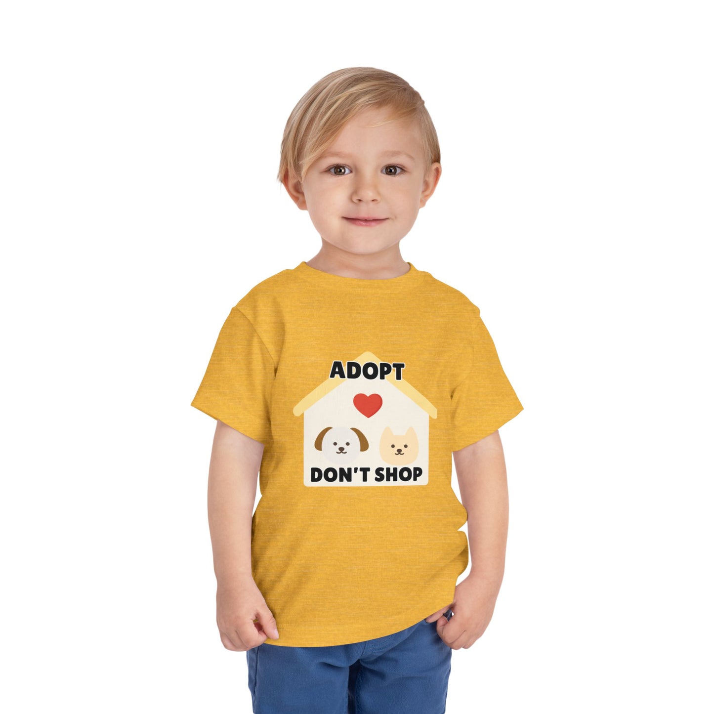 Toddler Sizes: Adopt Don't Shop Toddler Tee, Animal Rescue, Cute Animal Lover Shirt, Kids Apparel, Pet Adoption Awareness, Gift for Animal Lovers