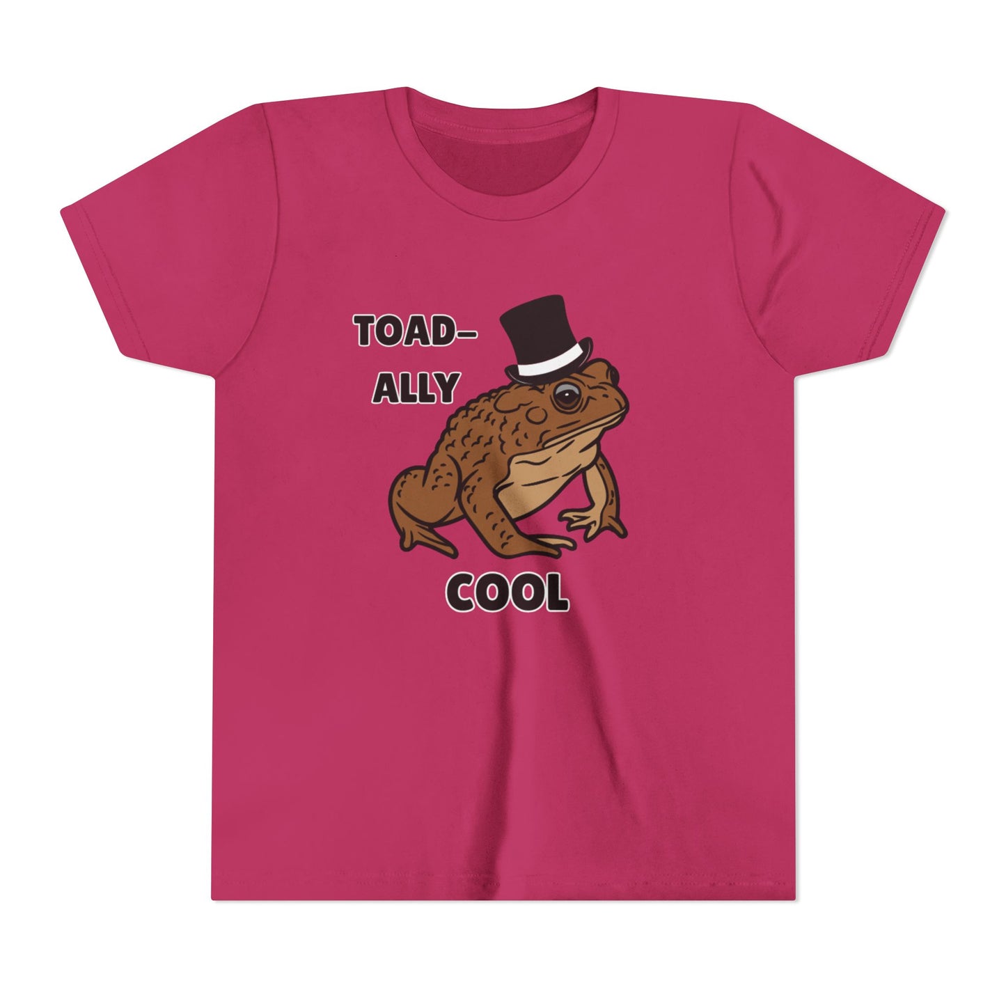 Toad-ally Cool Toad Youth Tee - Fun Frog Design Shirt for Kids, Funny Toad T-Shirt
