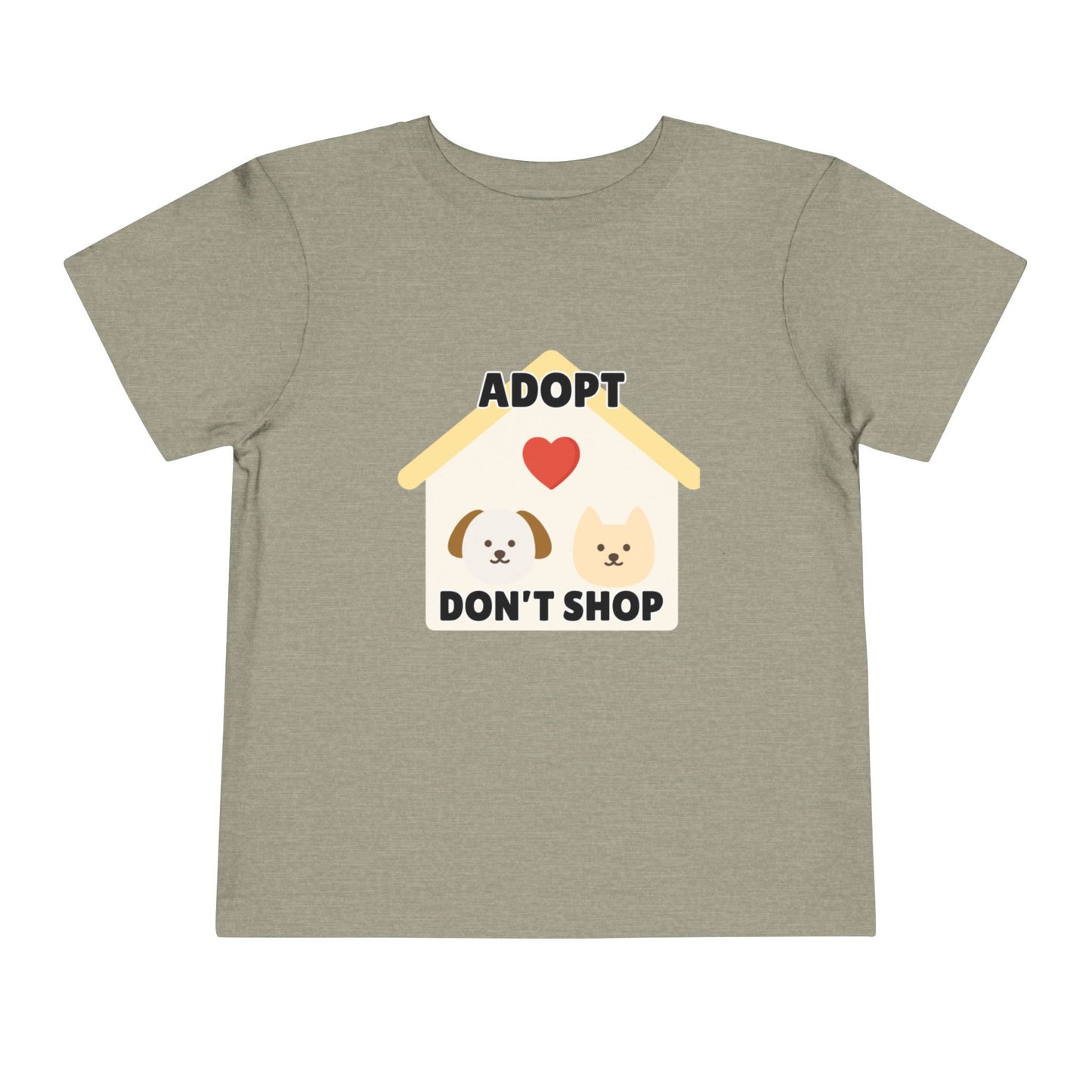Toddler Sizes: Adopt Don't Shop Toddler Tee, Animal Rescue, Cute Animal Lover Shirt, Kids Apparel, Pet Adoption Awareness, Gift for Animal Lovers