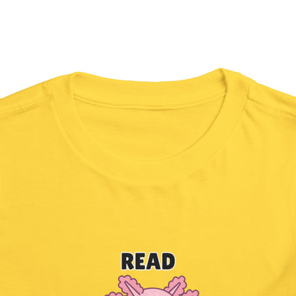 Toddler Sizes: Read Alotl Axolotl Cute Toddler Tee - "Read Alotl" Design, Kids' Short Sleeve T-Shirt, Gift for Book Lovers, Fun Reading Apparel, Toddler Gift Idea