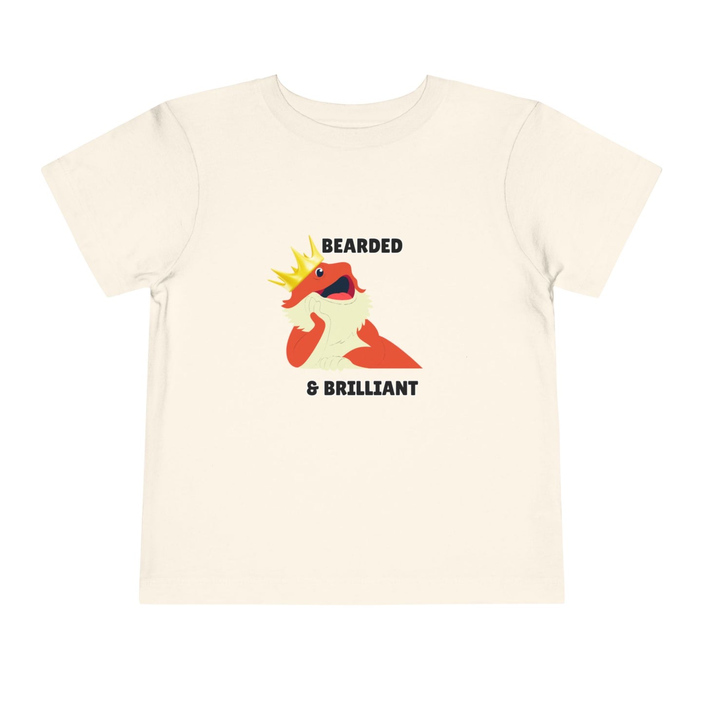 Toddler Sizes: Bearded & Brilliant Bearded Dragon Crown Toddler Tee - Fun Kids Reptile T-Shirt, Playdate Outfit, Unique Toddler Fashion, Cute Child's Clothing