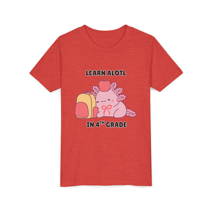 Learn Alotl in -- Grade (Customizable) Axolotl Back to School Youth Short Sleeve Tee