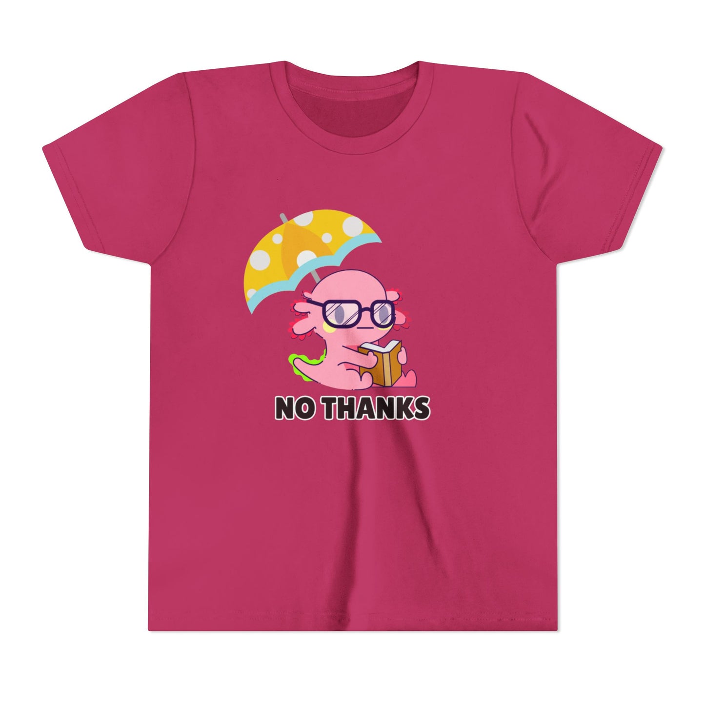 Axolotl "No Thanks" Umbrella Youth Short Sleeve Tee