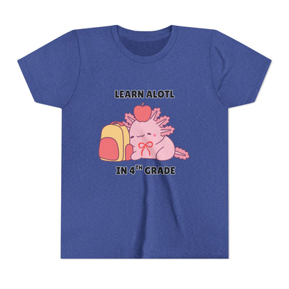 Learn Alotl in -- Grade (Customizable) Axolotl Back to School Youth Short Sleeve Tee