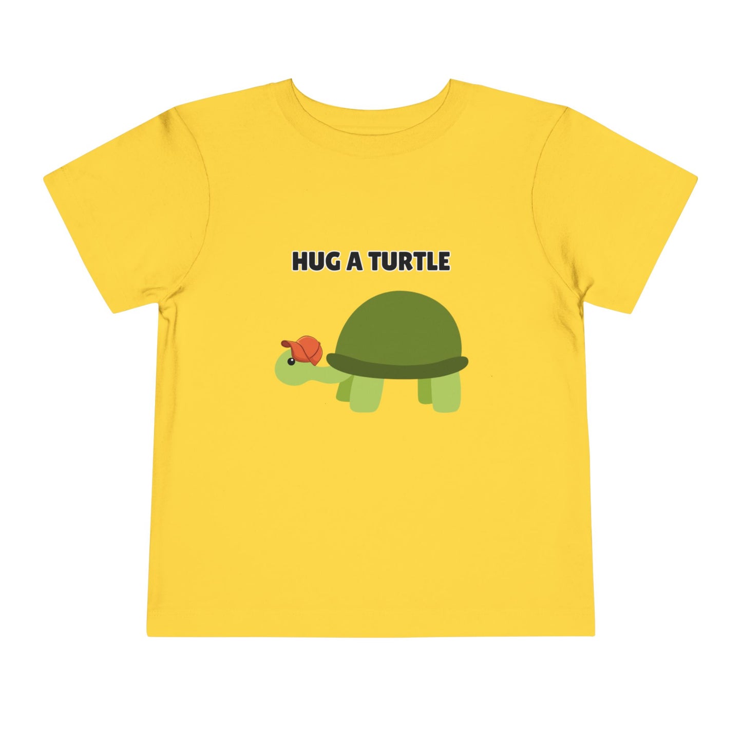 Toddler Sizes: Hug a Turtle Short Sleeve Tee - Hug a Turtle, Cute Kids Shirt, Funny Animal Tee, Eco-Friendly Gift, Summer Outfit