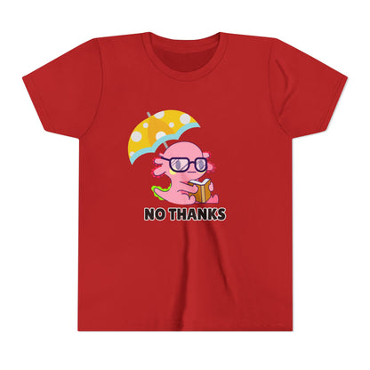 Axolotl "No Thanks" Umbrella Youth Short Sleeve Tee