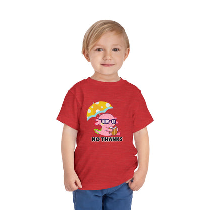 Toddler Sizes: Axolotl "No Thanks" Umbrella T-Shirt, Playful Toddler Tee - 'No Thanks' | Cute Kids Shirt, Funny Toddler Gift, Summer T-Shirt, Casual Wear, Kid's Clothing