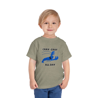 Toddler Sizes: Cray Cray All Day Crayfish Mini Lobster T-Shirt, Cray Cray All Day Tee, Blue Crayfish, Cute Kids Shirt, Funny Summer Shirt, Nautical Ocean Party Outfit, Gift for Little Ones
