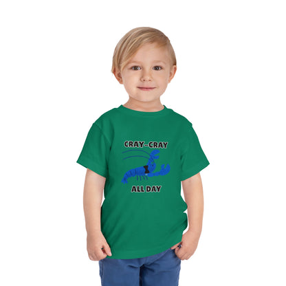 Toddler Sizes: Cray Cray All Day Crayfish Mini Lobster T-Shirt, Cray Cray All Day Tee, Blue Crayfish, Cute Kids Shirt, Funny Summer Shirt, Nautical Ocean Party Outfit, Gift for Little Ones