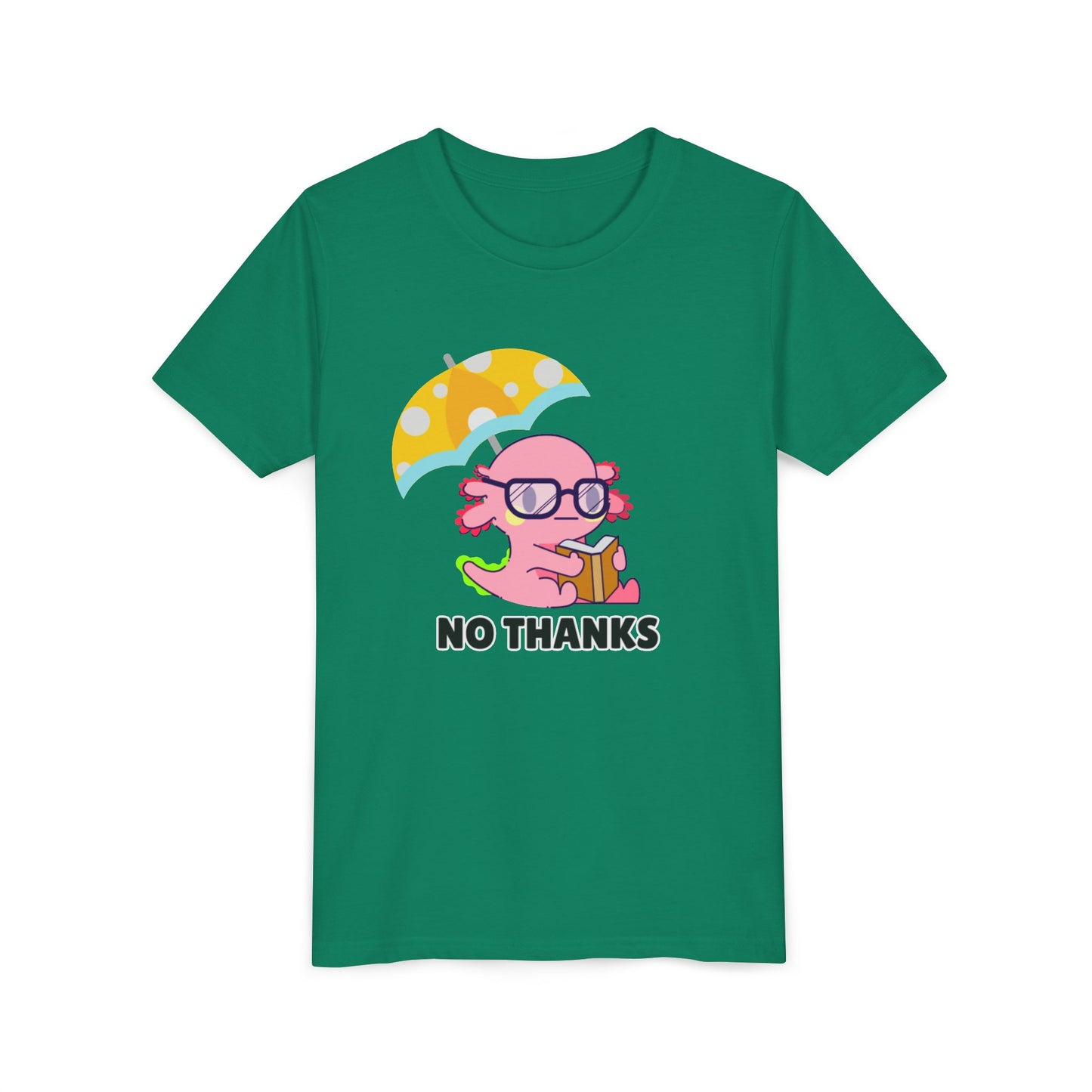 Axolotl "No Thanks" Umbrella Youth Short Sleeve Tee