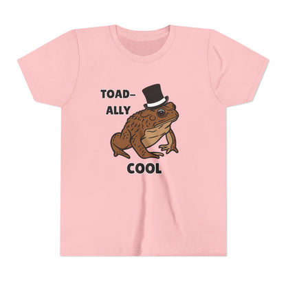 Toad-ally Cool Toad Youth Tee - Fun Frog Design Shirt for Kids, Funny Toad T-Shirt