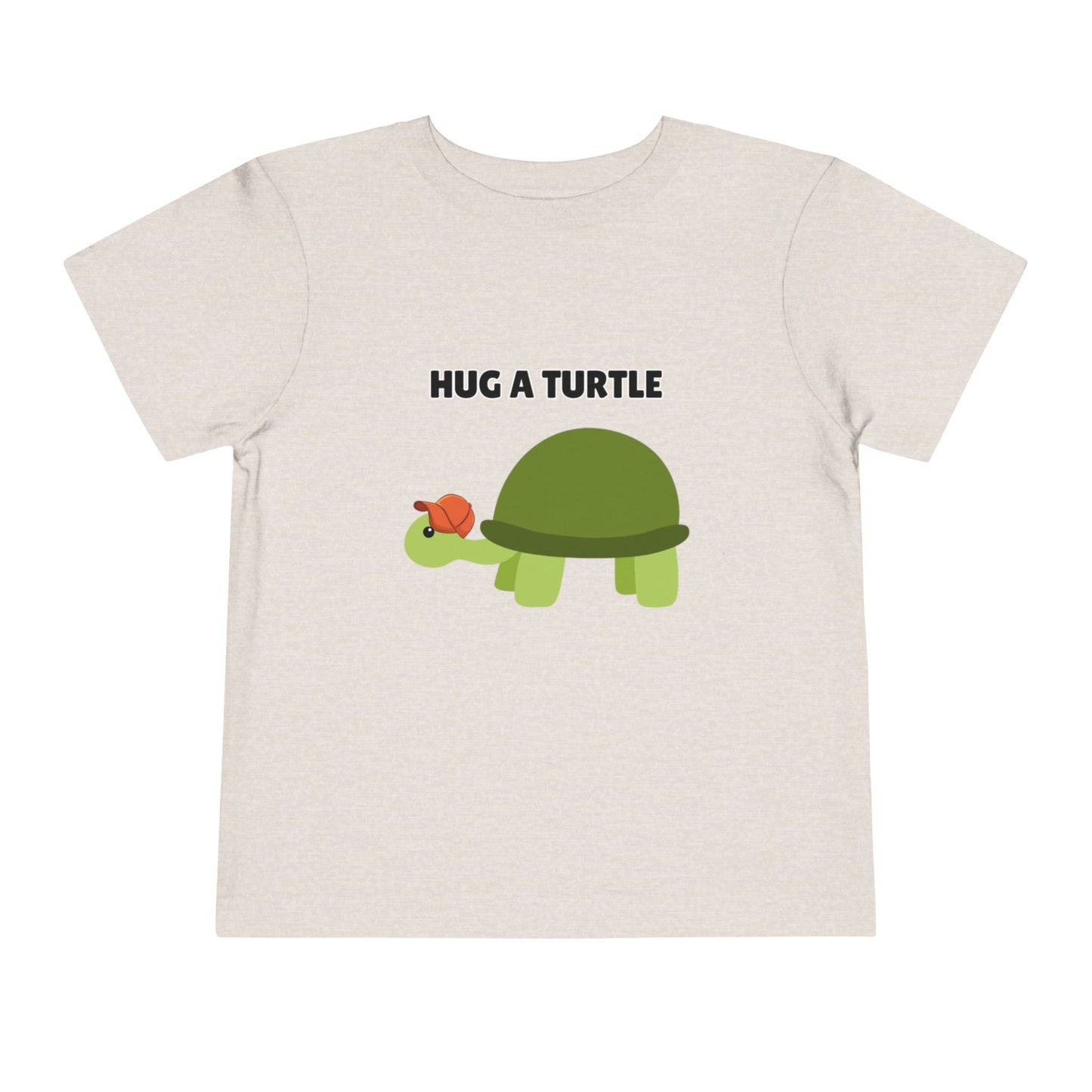Toddler Sizes: Hug a Turtle Short Sleeve Tee - Hug a Turtle, Cute Kids Shirt, Funny Animal Tee, Eco-Friendly Gift, Summer Outfit