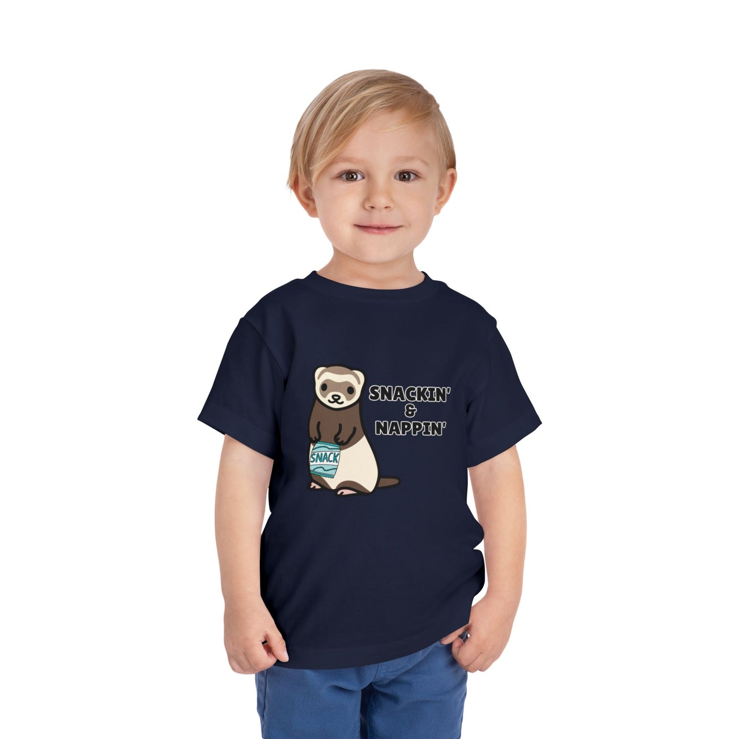 Toddler Sizes: Snackin' and Nappin' Ferret T-Shirt, Adorable Toddler Tee - Snackin' & Nappin', Ferrets, Snacks, Cute Kids Shirt, Birthday Gift, Nursery Wear, Fun Toddler Apparel
