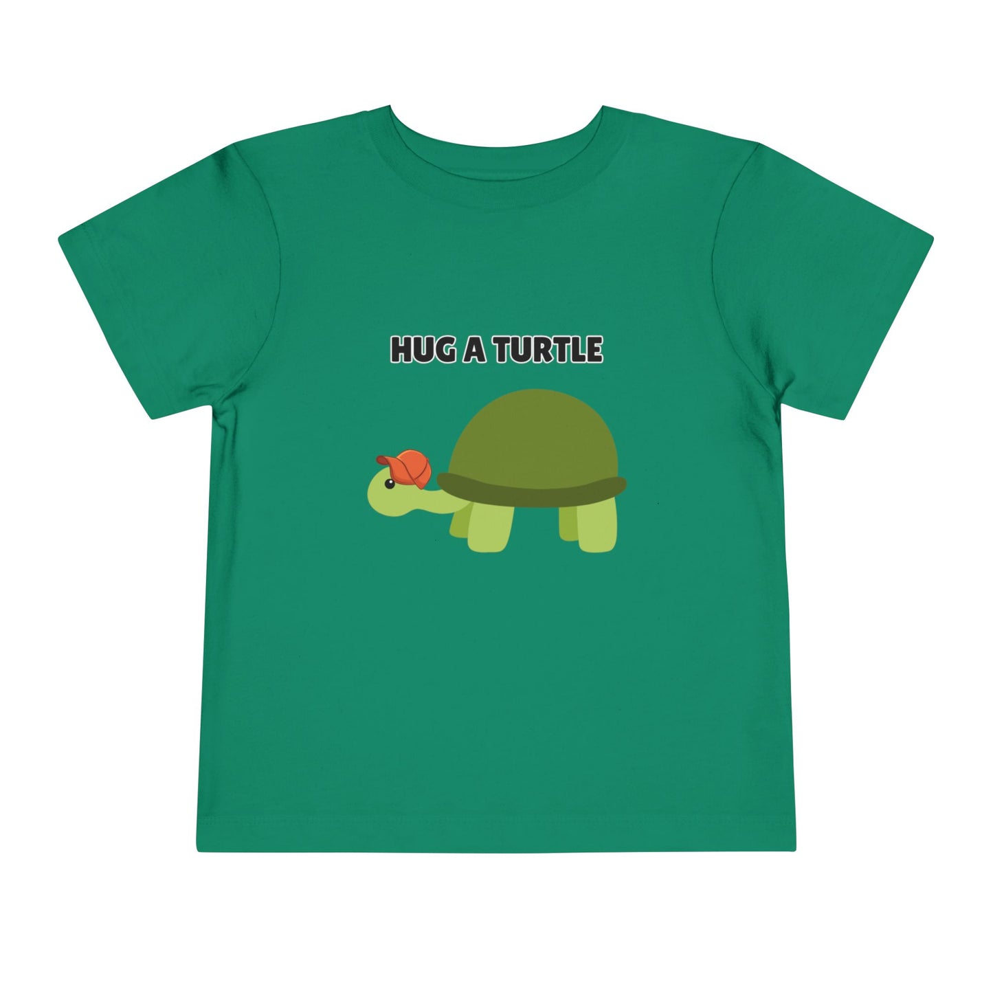 Toddler Sizes: Hug a Turtle Short Sleeve Tee - Hug a Turtle, Cute Kids Shirt, Funny Animal Tee, Eco-Friendly Gift, Summer Outfit