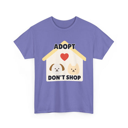 Adult Sizes: Adopt Don't Shop Tee, Animal Lover T-Shirt, Animal Rescue Pet Adoption Awareness Shirt, Unisex Cotton T-Shirt, Gift for Dog Lovers