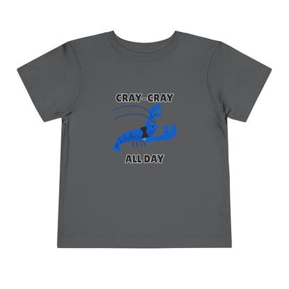 Toddler Sizes: Cray Cray All Day Crayfish Mini Lobster T-Shirt, Cray Cray All Day Tee, Blue Crayfish, Cute Kids Shirt, Funny Summer Shirt, Nautical Ocean Party Outfit, Gift for Little Ones
