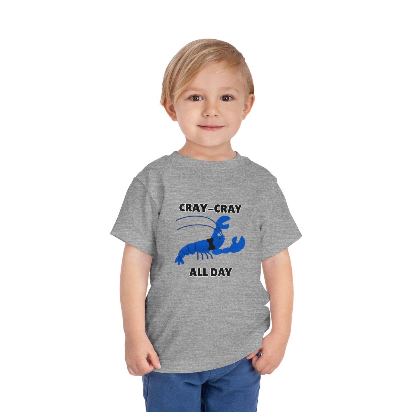 Toddler Sizes: Cray Cray All Day Crayfish Mini Lobster T-Shirt, Cray Cray All Day Tee, Blue Crayfish, Cute Kids Shirt, Funny Summer Shirt, Nautical Ocean Party Outfit, Gift for Little Ones