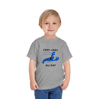 Toddler Sizes: Cray Cray All Day Crayfish Mini Lobster T-Shirt, Cray Cray All Day Tee, Blue Crayfish, Cute Kids Shirt, Funny Summer Shirt, Nautical Ocean Party Outfit, Gift for Little Ones
