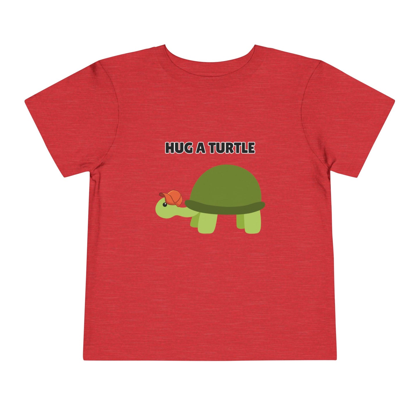 Toddler Sizes: Hug a Turtle Short Sleeve Tee - Hug a Turtle, Cute Kids Shirt, Funny Animal Tee, Eco-Friendly Gift, Summer Outfit