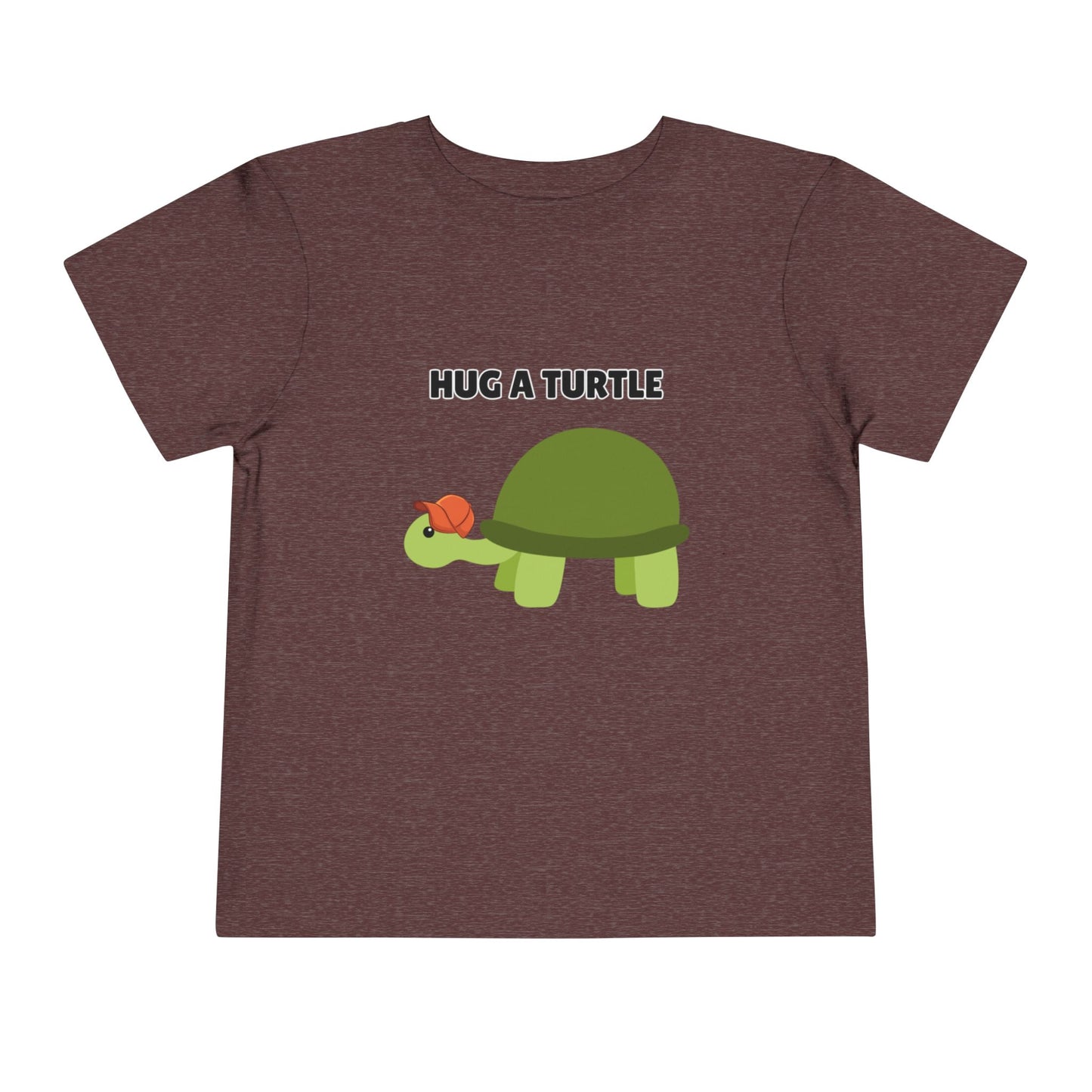 Toddler Sizes: Hug a Turtle Short Sleeve Tee - Hug a Turtle, Cute Kids Shirt, Funny Animal Tee, Eco-Friendly Gift, Summer Outfit
