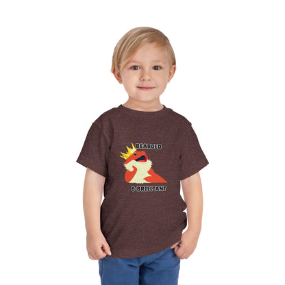 Toddler Sizes: Bearded & Brilliant Bearded Dragon Crown Toddler Tee - Fun Kids Reptile T-Shirt, Playdate Outfit, Unique Toddler Fashion, Cute Child's Clothing