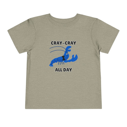 Toddler Sizes: Cray Cray All Day Crayfish Mini Lobster T-Shirt, Cray Cray All Day Tee, Blue Crayfish, Cute Kids Shirt, Funny Summer Shirt, Nautical Ocean Party Outfit, Gift for Little Ones