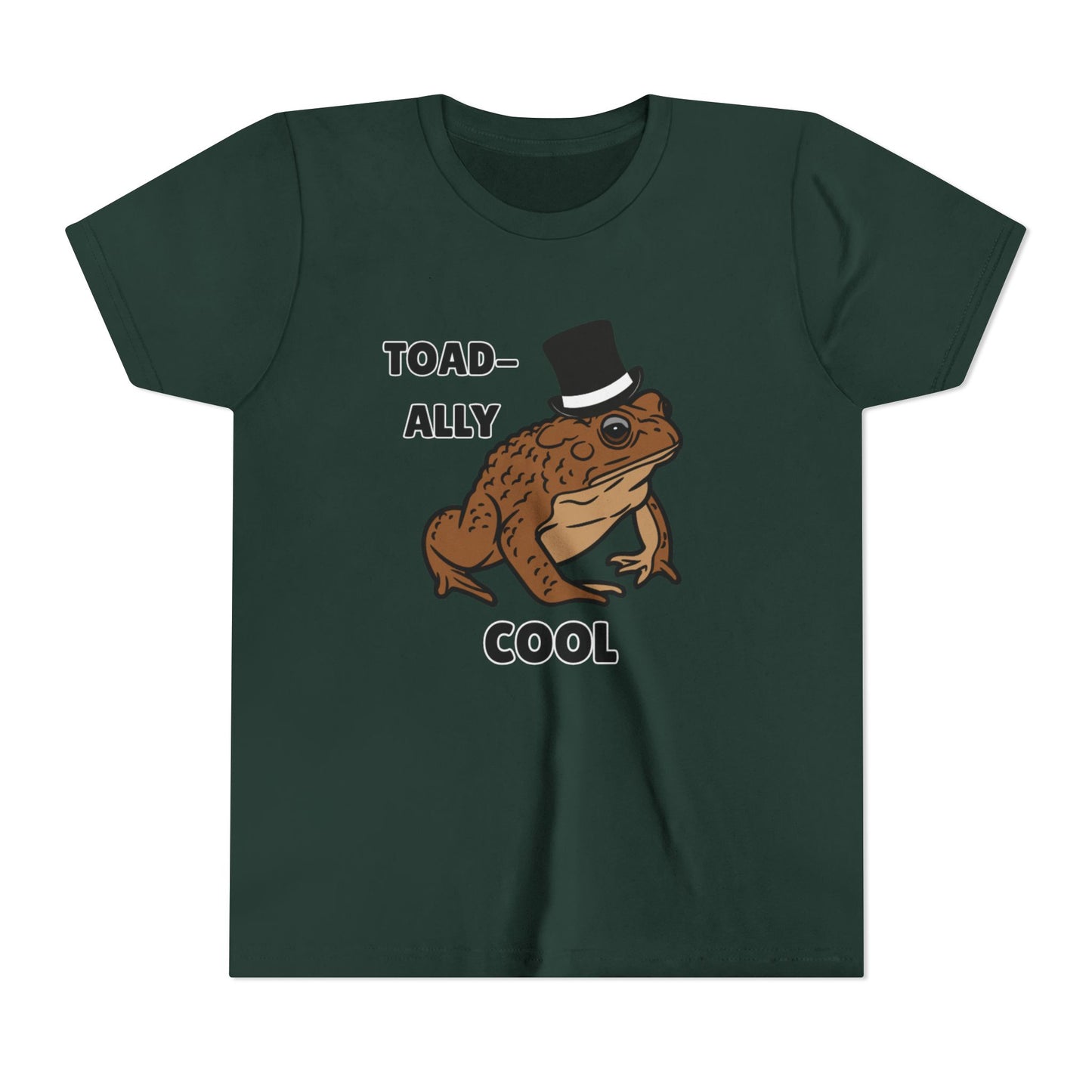 Toad-ally Cool Toad Youth Tee - Fun Frog Design Shirt for Kids, Funny Toad T-Shirt
