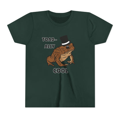 Toad-ally Cool Toad Youth Tee - Fun Frog Design Shirt for Kids, Funny Toad T-Shirt