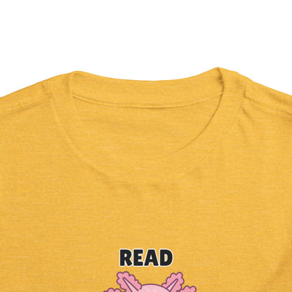 Toddler Sizes: Read Alotl Axolotl Cute Toddler Tee - "Read Alotl" Design, Kids' Short Sleeve T-Shirt, Gift for Book Lovers, Fun Reading Apparel, Toddler Gift Idea