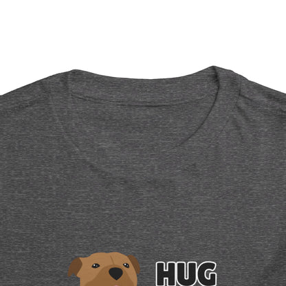 Toddler Sizes: Hug a Pitbull, Animal Rescue, Animal Adoption, Pit Bull Love Tee - Cute Short Sleeve Shirt for Kids, Animal Lovers Gift, Dog Lover Apparel, Playful Toddler Outfit, Funny Pet Tee