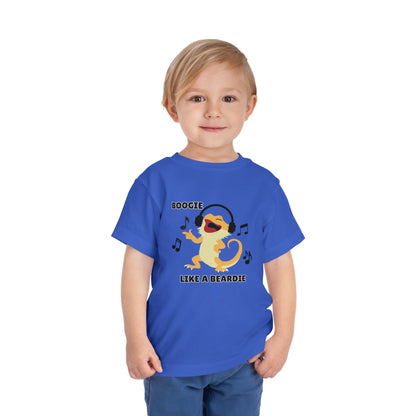 Toddler Sizes: Boogie like a Beardie Bearded Dragon Music Tee - Boogie Like A Beardie, Fun Kids T-Shirt, Playful Party Wear, Gift for Little Ones, Cute Summer Outfit